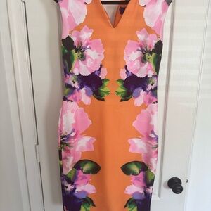 COPY - Floral Orange Dress